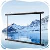 BIUBPW 30" 40" 50" 60" Projector Screen No Punching Projection Screen, 3D 4K Movie Screen, Pull Down Move Projector Screen for Bedroom/Home Theater(50in-4:3) view 1