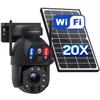 INQMEGA [20X Optical Zoom] 6MP Solar Security Camera with Dual-Screen,Solar Camera Wireless Outdoor,Color Night Vision,Dual Screen,2.4G WiFi view 1