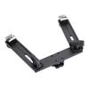 Camera Mount Aluminum 4cm Thick Flashlight Holder Foldable High Strength 3 Sections with Double Hot Shoe for Wedding view 1