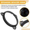 Partuto 2pcs Universal Speaker Spacer Ring Tweeter Speaker Spacer Adator Auto Boat RV Speaker Subwoofer Mounting Spacer Bracket Ring Waterproof ABS Black for 6.5" view 3