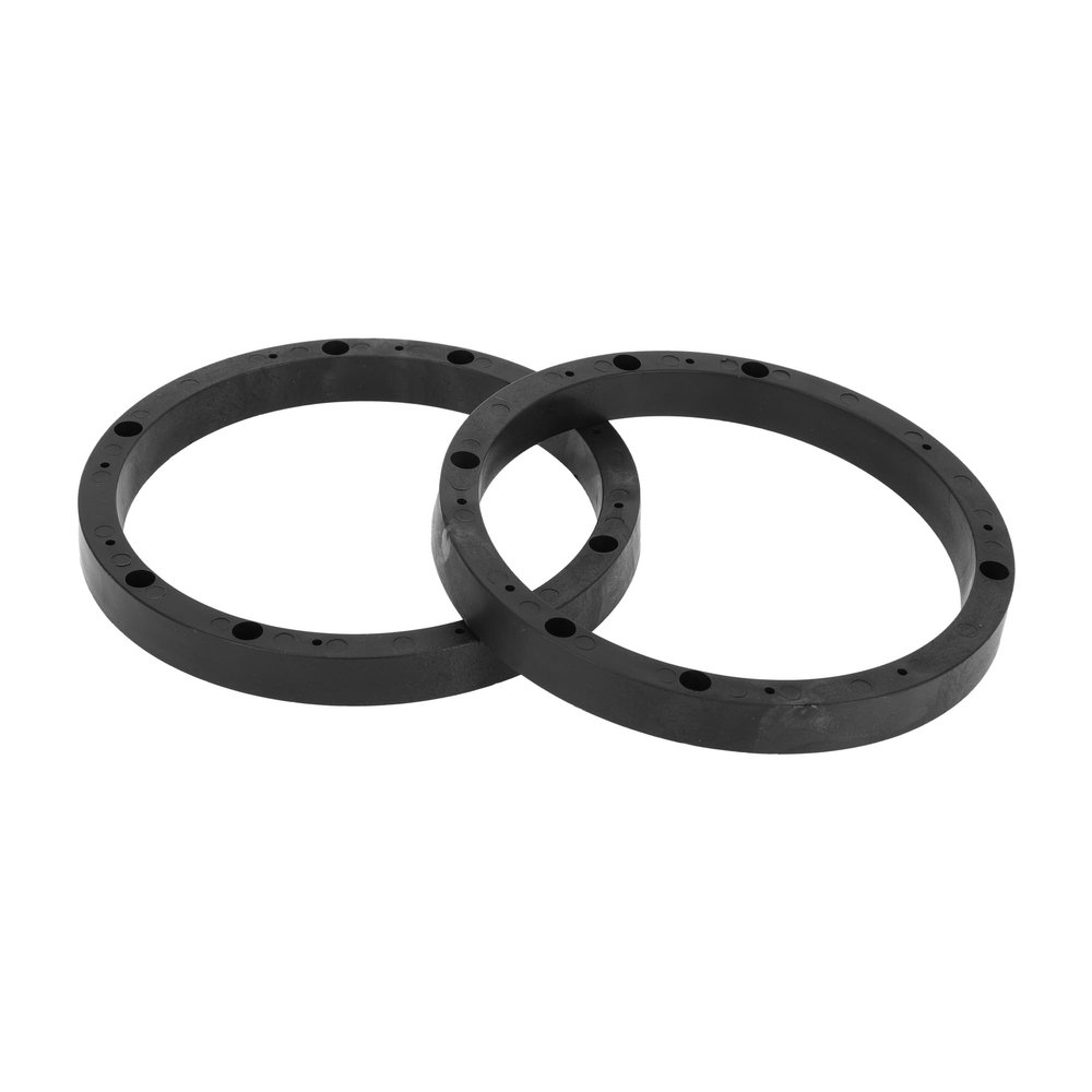 Partuto 2pcs Universal Speaker Spacer Ring Tweeter Speaker Spacer Adator Auto Boat RV Speaker Subwoofer Mounting Spacer Bracket Ring Waterproof ABS Black for 6.5" Round Shape