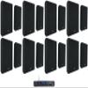 Rockville RockSlim Bundle: (4) 5.25 in 40W RMS / 240W Peak 8 Home Theater Wall Mount Slim Speakers, 9.3 x 5.7 x 3.5 in, 3.1 lbs, Rock Zone 8 8-Channel 1000W RMS Multi Room Receiver Amplifier, 5-items view 1