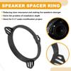 Partuto 2pcs Universal Speaker Spacer Ring Tweeter Speaker Spacer Adator Car Boat RV Speaker Subwoofer Mounting Spacer Bracket Ring Waterproof ABS Black for 6.5" view 3