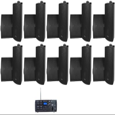 Rockville Rock Zone 8 Bundle: 1000-Watt RMS Multi Room Receiver/Amplifier, (4) HP5S-8 5.25" Peak 420-Watt/140W RMS Outdoor/Indoor Wall Mount Speakers, 5-Items