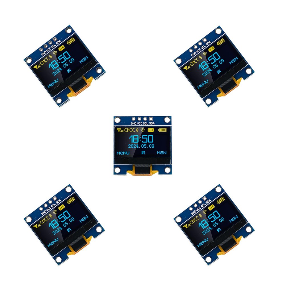 5PCS 4 Pin 0.96 Inch OLED I2C IIC Display Module 128x64 Pixel Compatible with Nano Display Msp420 Stim32 SCR