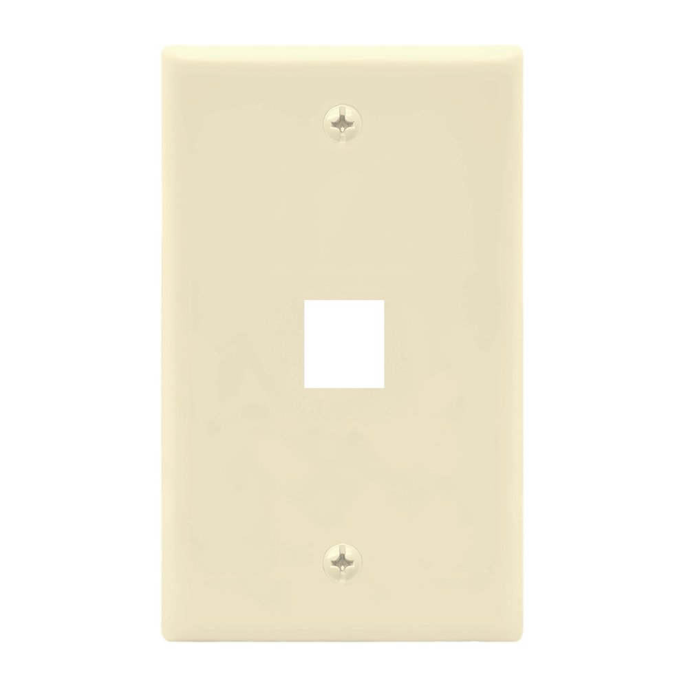 InstallerParts Wall Plate, 1 Port, Ivory, 10 Pack