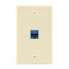 InstallerParts Wall Plate, 1 Port, Ivory, 10 Pack view 2