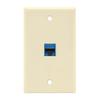 InstallerParts Wall Plate, 1 Port, Ivory, 10 Pack view 3