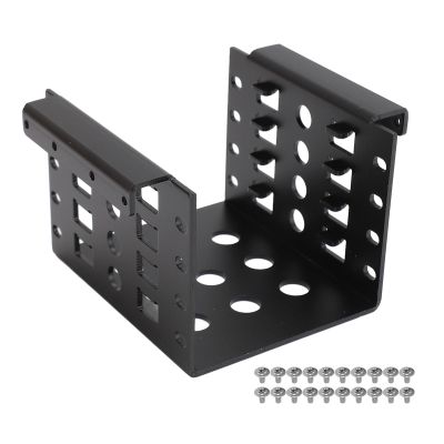 2.5 Inch HDD Mounting Rack,Professional Aluminum Alloy Hollow Hard Drive Storage Bracket with 20 Screws,4 Disks,Application for 2.5 Inch to 3.5 Inch HDD