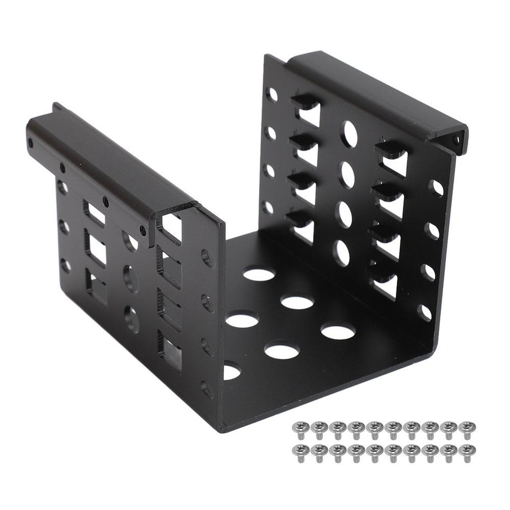 2.5 Inch HDD Mounting Rack,Professional Aluminum Alloy Hollow Hard Drive Storage Bracket with 20 Screws,4 Disks,Application for 2.5 Inch to 3.5 Inch HDD