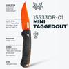Benchmade - Mini Taggedout Folding Hunting Knife with Orange Carbon Fiber Handle (15533OR-01) view 2