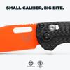 Benchmade - Mini Taggedout Folding Hunting Knife with Orange Carbon Fiber Handle (15533OR-01) view 3