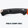 Benchmade - Mini Taggedout Folding Hunting Knife with Orange Carbon Fiber Handle (15533OR-01) view 4