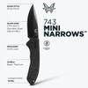 Benchmade - Mini Narrows Folding Knife with Black Titanium Handle (743BK-01) view 2