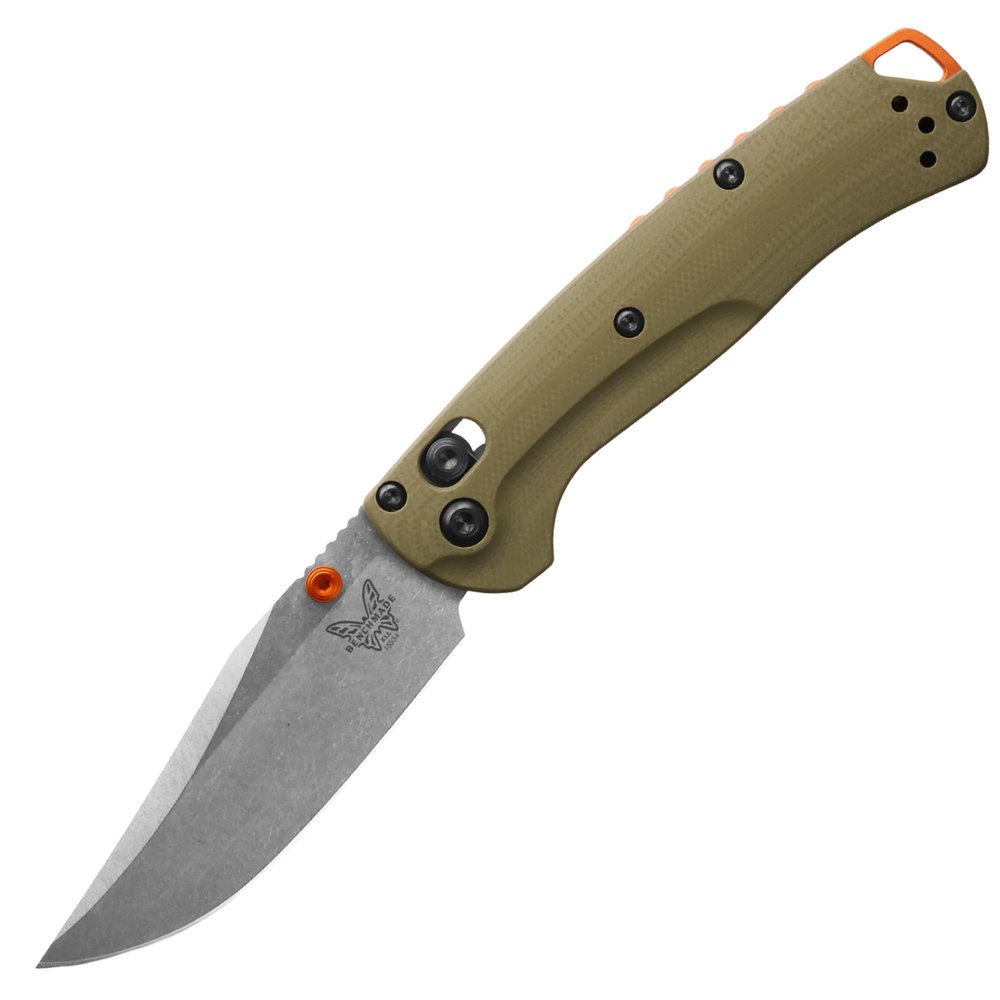 Benchmade - Mini Taggedout Folding Hunting Knife with OD Green G10 Handle (15534)
