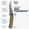Benchmade - Mini Taggedout Folding Hunting Knife with OD Green G10 Handle (15534) view 2