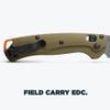 Benchmade - Mini Taggedout Folding Hunting Knife with OD Green G10 Handle (15534) view 4