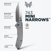 Benchmade - Mini Narrows Folding Knife with Gray Titanium Handle (743) view 2