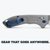 Benchmade - Mini Narrows Folding Knife with Gray Titanium Handle (743) view 4