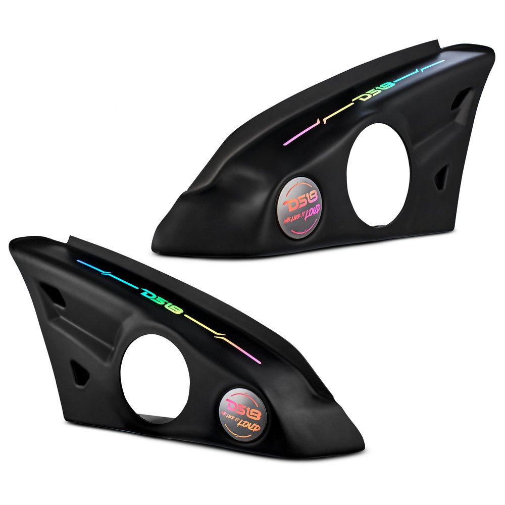 DS18 SLG-AR6V2 Arm Rest Enclosure with Digital Led Lights for Polaris Slingshot (Speakers not Included), for Models 2015 and up. Empty Arm Rest Enclosure, Fits 2X 6.5 Speakers - Pair