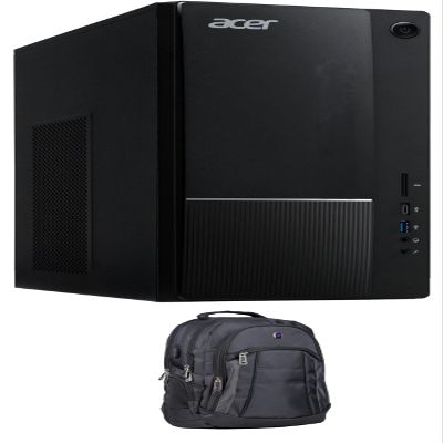 Acer Aspire Home & Business Desktop (Intel i5-14400 10-Core, Intel UHD 730, 8GB DDR5 4800MHz RAM, 512GB PCIe SSD + 3TB HDD (3.5), WiFi, Bluetooth, Win 11 Pro) with Premium Backpack