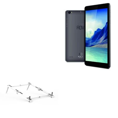BoxWave Stand and Mount Compatible with Generic Rover R10 (10.1 in) - Pocket Aluminum Stand 3-in-1, Portable Multi Angle Viewing Riser - Metallic Silver