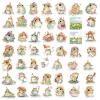 50 PCS Cartoon Frog Stickers Cute Animal Green Vinyl Decals for Adult Teen Kids Cup Water Bottles Laptop Luggage Computer Mobile Phone Guitar Skateboard Decoration (Frog) view 2