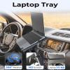 SPIRRELAB Car Laptop Mount with 2 Cooling Fans, No-Drill Adjustable Vehicle Computer Mount for Trucks, Vans, Heavy Duty Aluminum Laptop Holder for Work on The Go view 4