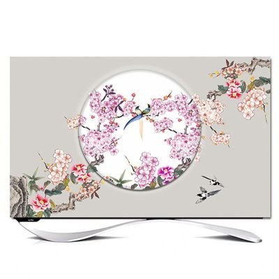 Indoor Television Computer Screen Protectors 32-80inch Multifunction Home Hanging Desktop Curved Screen Universal Painting Pattern Display Art Decorative Cover(Size:80IN,Color:B)