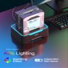 Inateck RGB SATA to USB 3.0 Hard Drive Docking Station with Offline Clone, for 2.5 and 3.5 Inch SATA HDD and SSD, Supports UASP, SA02004 Black view 2