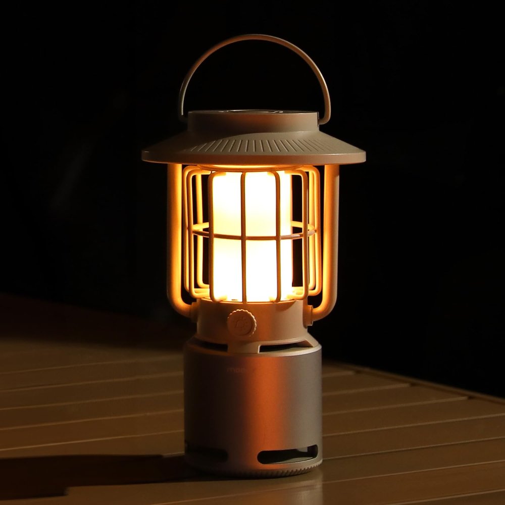 mooas Outdoor Bluetooth Lantern Speakers 10W LED Flame Light Speaker for Men Women Fathers with Wall Mount Hook Wireless Multi-Sync Portable Speaker for Camping Party Patio Garden Home Outside Porch