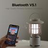 mooas Outdoor Bluetooth Lantern Speakers 10W LED Flame Light Speaker for Men Women Fathers with Wall Mount Hook Wireless Multi-Sync Portable Speaker for Camping Party Patio Garden Home Outside Porch view 3