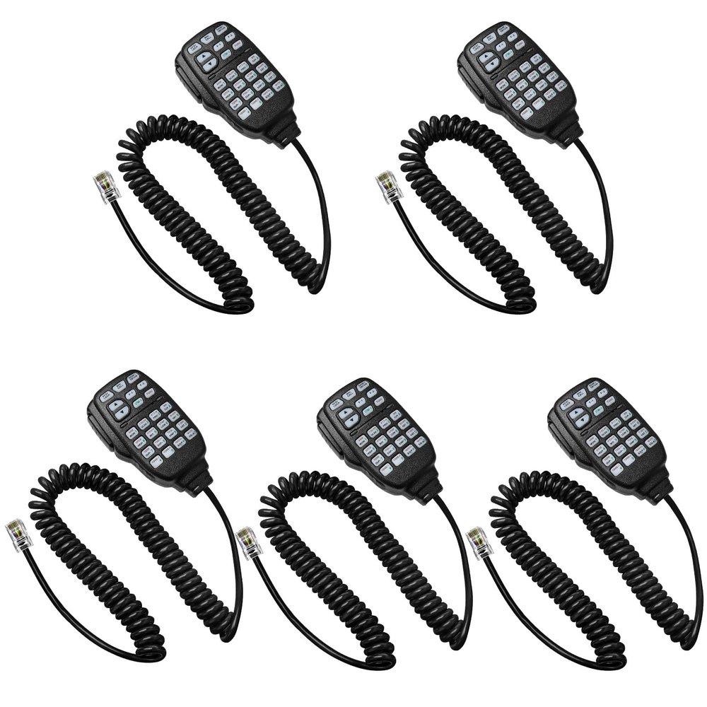 Akoree 5 Pack HM-133V DTMF Remote Microphone RJ45 8Pin Handheld Mic for Icom ID-800H ID-880H IC-2200H IC-2300H IC-2720H IC-2800H IC-208H IC-V8000 IC-E208 IC-E880 IC-E2820,HM133V Car Radios Mic