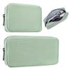 imComor Universal Electronics Accessories Case Bag, 2-Pack Portable Soft Carrying Case Bag Pouch Wire Cable Organizer for Hard Drive, Power Adapter, Laptop Mouse, Cosmetics Kit, Small+Big-Mint Green view 1