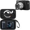 Canboc Hard Case for Canon PowerShot SX740 SX730 Bundle with SX740 Soft Silicone Cover, Black view 1