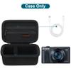 Canboc Hard Case for Canon PowerShot SX740 SX730 Bundle with SX740 Soft Silicone Cover, Black view 2