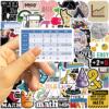 100Pcs Funny Math Stickers Maths Related Cartoon Stickers Water Bottles Laptop Car Decal - Perfect Gifts for Teenagers (Math) view 3