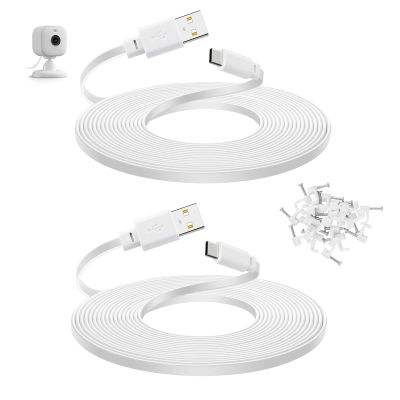 2-Pack 30 ft Power Cord for Blink Mini 2, Blink Outdoor 4 Camera, Long USB C Extension Cable