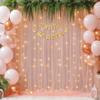 20x8ft Peach Tulle Backdrop Curtain with Lights String for Parites, Sheer Backdrop Curtains for Wedding Baby Shower Birthday Party Photo Shoot Decorations view 4