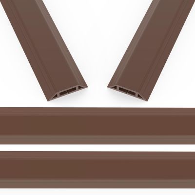 Eapele 10 ft Floor Cord Cover Heavy Duty Cable Protector, Cord Covers for Wires on Floor, Floor Cable Cover Easy to Unroll Prevent Trip Hazard for Home Office or Outdoor Settings (Brown - 2pcs)