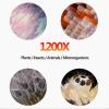 Children's 1200X Microscope Set 90 Freely Adjustable monocular Microscope Objective Lens (15x 30x 60x) Suitable for Children Students view 4