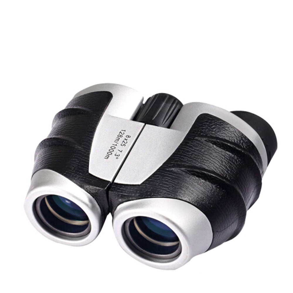 Binoculars 8X25 Portable Telescope FMC Multi-Layer broadband Coating + BAK4 Prism Binocular Focusing 11x5.3x8.5cm Suitable for Concerts competitions Outdoor Activities