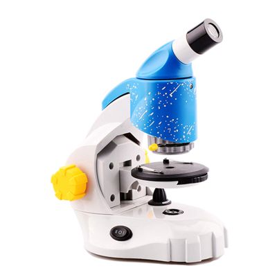Kids Beginner Microscope can Directly Observe Objects Observe Specimens ABS Material 1.6-8X Focusing Rod Continuous Zoom Can Be Connected to Mobile Phones Suitable for 5-12 Years Old (Package two)