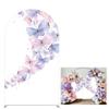 Aerdce Arched Fabric Cover Butterfly Happy Birthday Backdrop for Girls Pink Stretchy Arch Stand Cover for Butterfly Kisses Party Baby Shower Decor Supplies(Cover+Stand) view 1