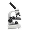 Biological Microscope 40x-1600x monocular Microscope Metal Lens Body Eyepiece (WF10x WF20x) Objective Lens (4X 10x 40x) 360 Rotating Lens Two Driving Methods (White) view 1