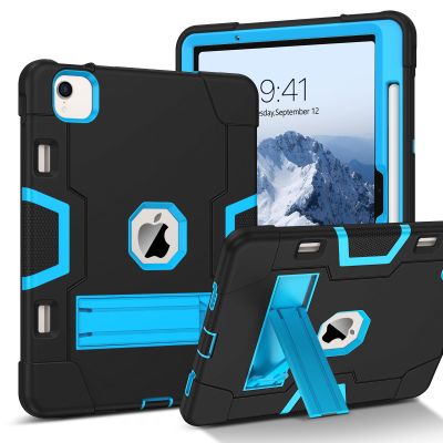 BENTOBEN for iPad Air 11 Inch Case M2 2024, iPad Air 6th Generation Case, 3 Layers Heavy Duty Rugged Shockproof Kickstand Protective Tablet Case Cover for iPad Air 6 11 inch, Black/Blue