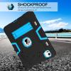 BENTOBEN for iPad Air 11 Inch Case M2 2024, iPad Air 6th Generation Case, 3 Layers Heavy Duty Rugged Shockproof Kickstand Protective Tablet Case Cover for iPad Air 6 11 inch, Black/Blue view 2