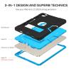 BENTOBEN for iPad Air 11 Inch Case M2 2024, iPad Air 6th Generation Case, 3 Layers Heavy Duty Rugged Shockproof Kickstand Protective Tablet Case Cover for iPad Air 6 11 inch, Black/Blue view 3