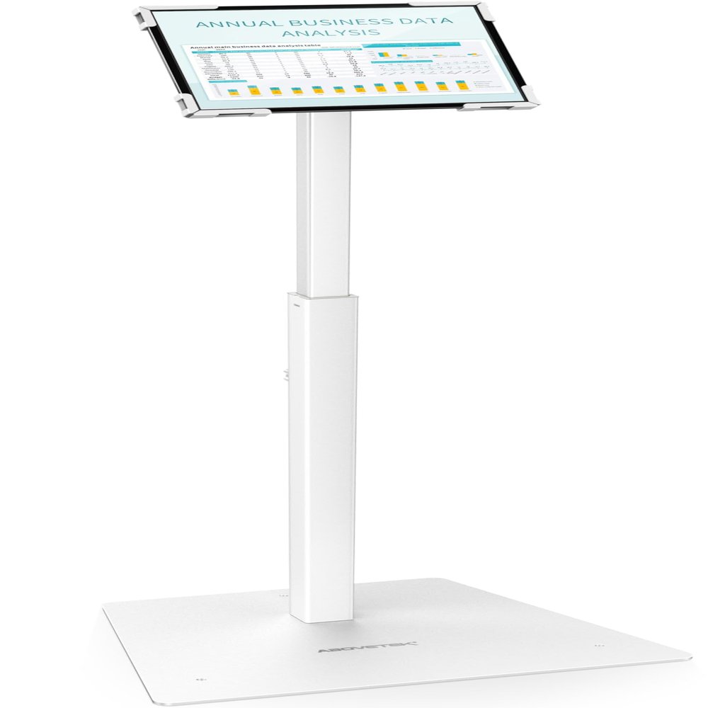 AboveTEK Security iPad Kiosk Floor Stand, Anti-Theft POS Tablet Stands for Retail Business, Height Adjustable Tablet Floor Stand, 360 Swivel Universal Locking Holder Fits 9.7"-13" iPads/iPad Pro/Air