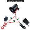12v Wired Horn Siren Alarm System for Home Security with ON/Off Switch, 110V Power Supply and118 Inch Extension Cable, Easy Installation with All Accessories Provided. view 2